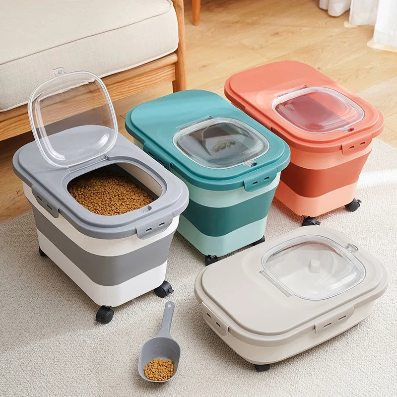 13/33LB Collapsible Cat & Dog Food Storage Container