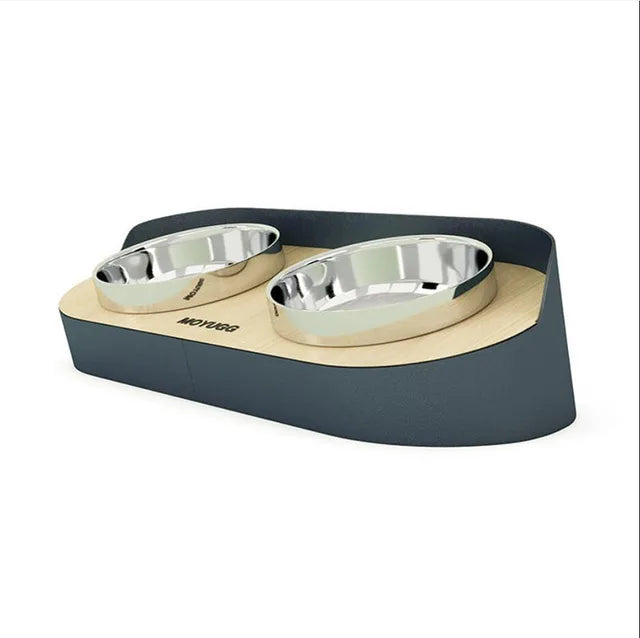 Luxury Elevated Stainless Steel Pet Food and Water Bowls