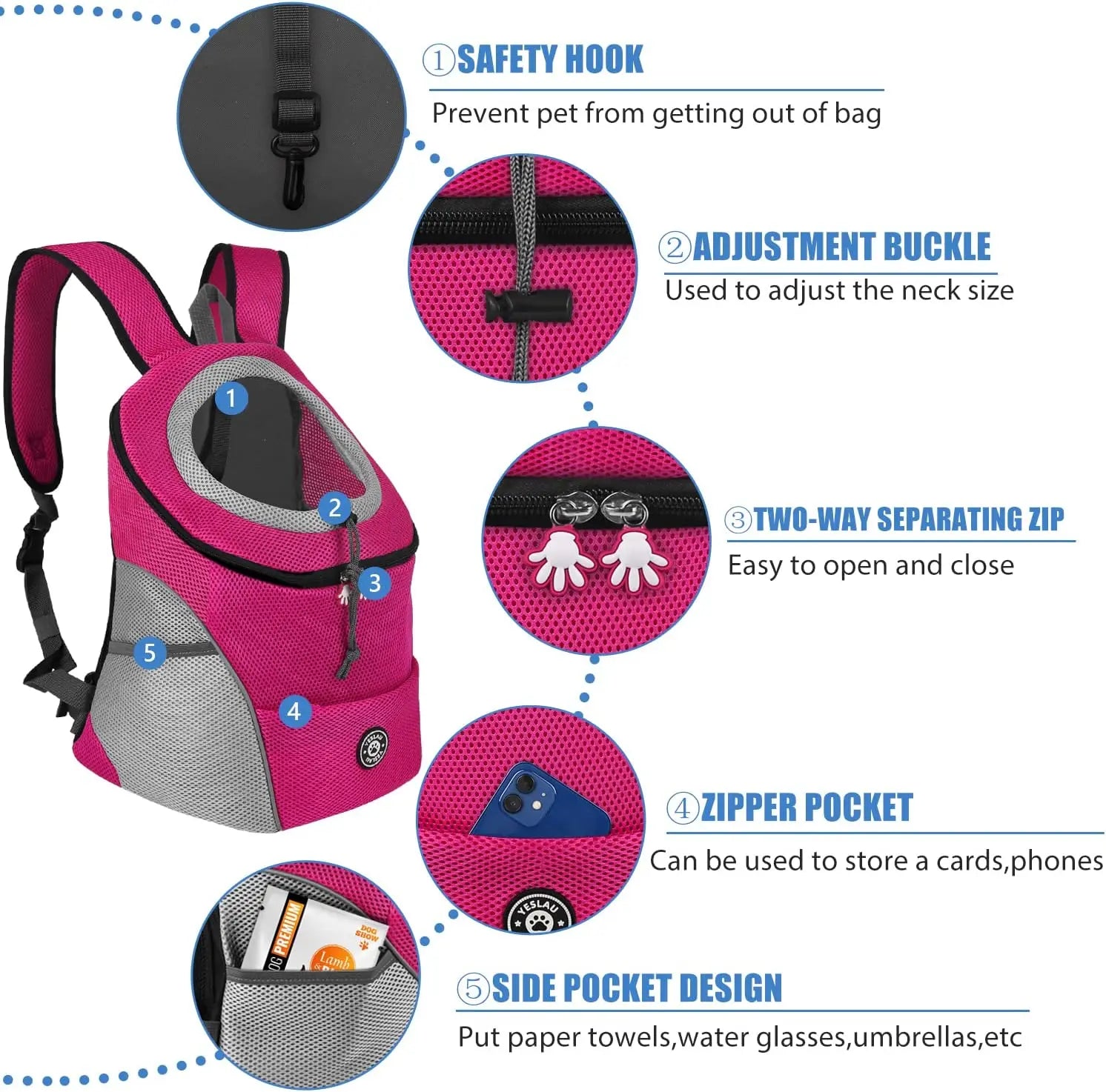 Feature Packed Pet Dog Carrier Bag