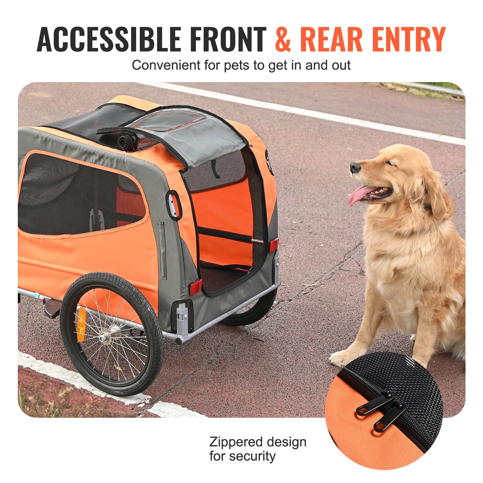 Folding-Frame Dog Bike Trailer / Stroller