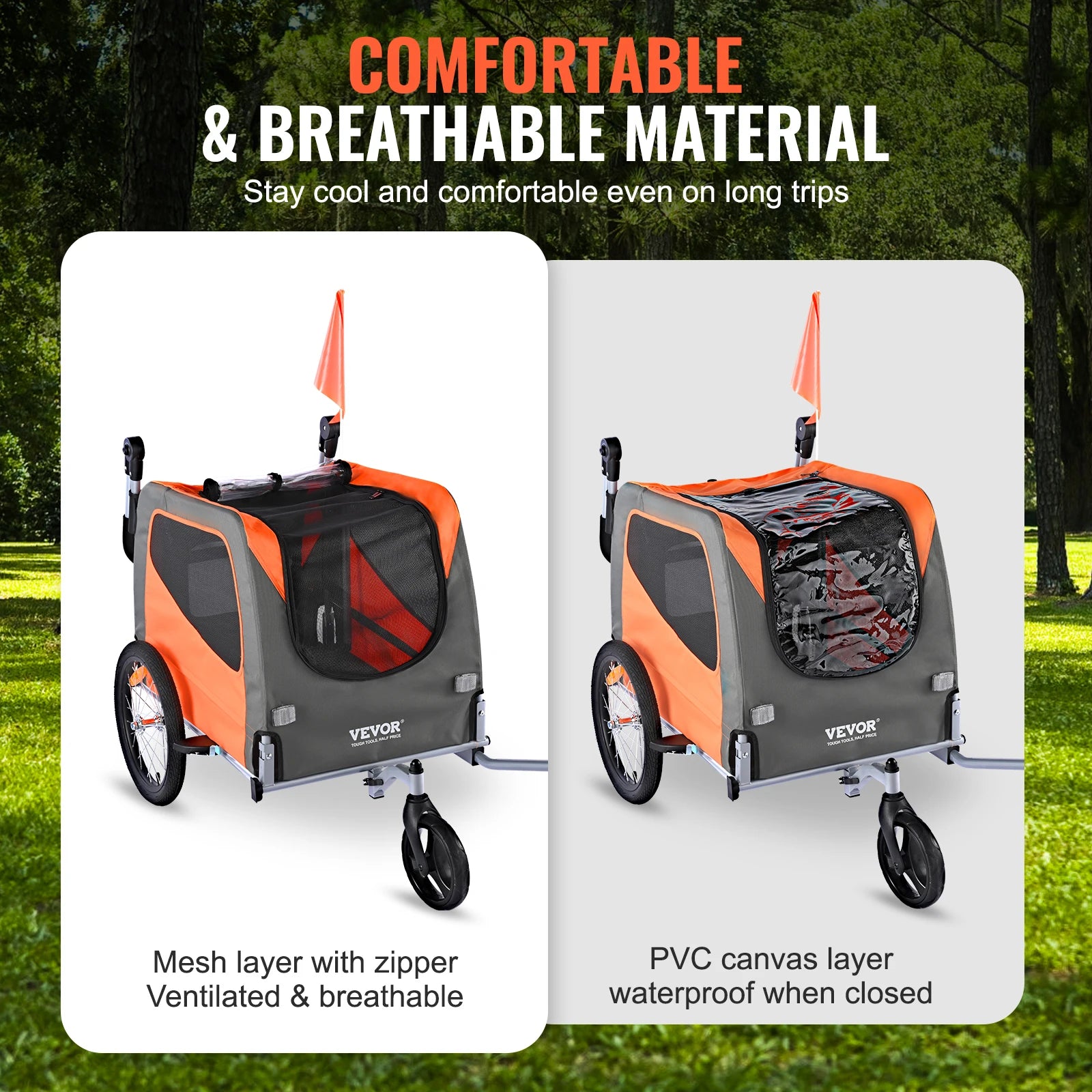 Folding-Frame Dog Bike Trailer / Stroller