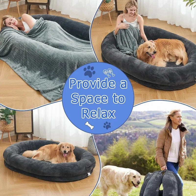 72"X48"X10" Human Dog Bed - Cozy up with your pup!