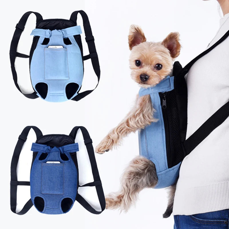 Breathable Mesh Pet Dog Backpack / Carrier Bag