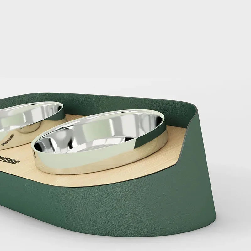 Luxury Elevated Stainless Steel Pet Food and Water Bowls