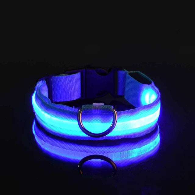 Nylon LED Glowing Dog Collar