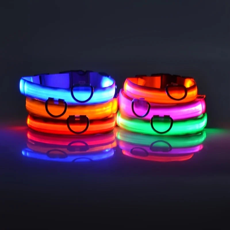 Nylon LED Glowing Dog Collar