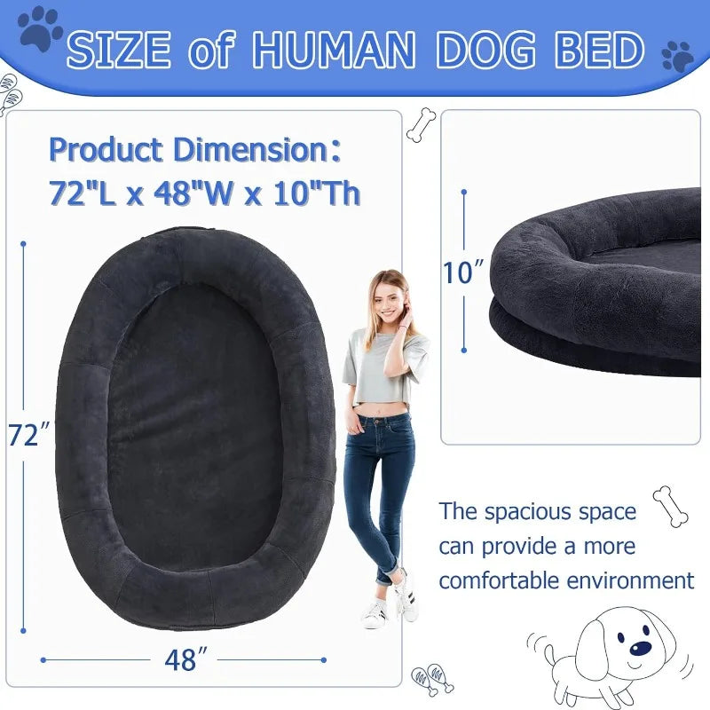 72"X48"X10" Human Dog Bed - Cozy up with your pup!